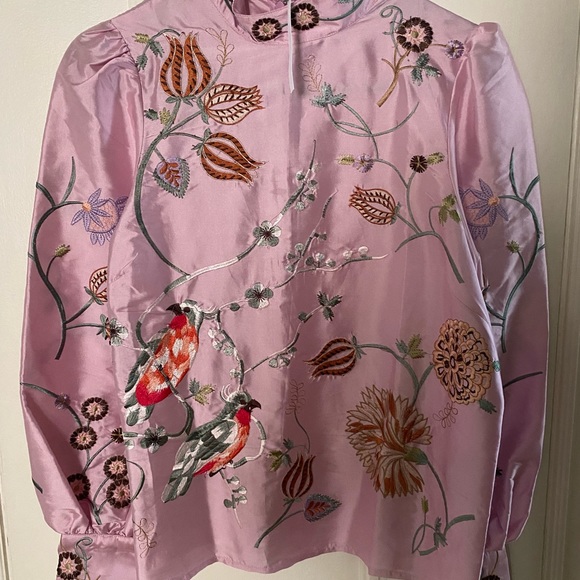 ASOS Premium Embroidered Top with Exaggerated Sleeve. - Picture 5 of 6